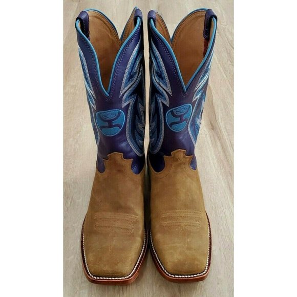 Twisted X Mens Hooey Purple Brown Western NWOB - Picture 3 of 7